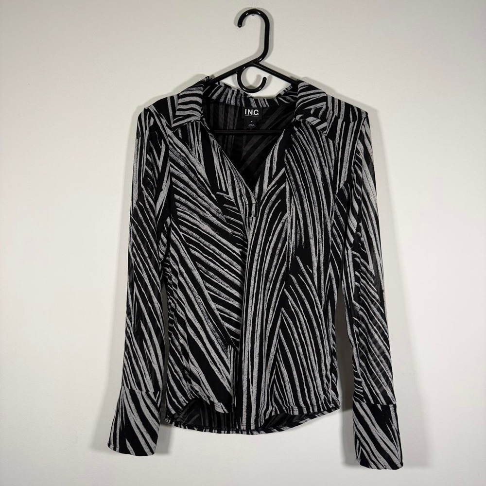 Y2K zebra print button up blouse